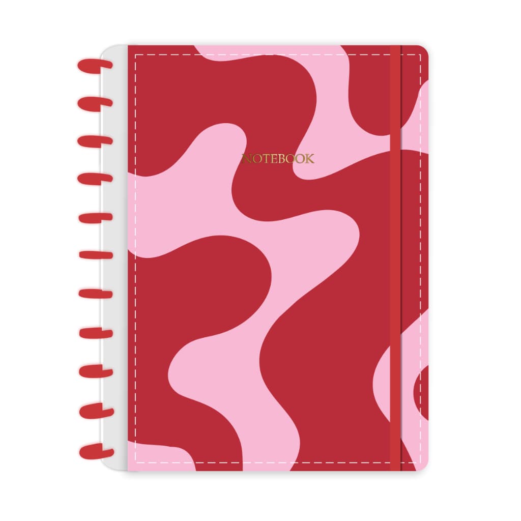 Caderno de Discos Curvas Vermelho - Abyara Graf (Tipo Caderno Inteligente)