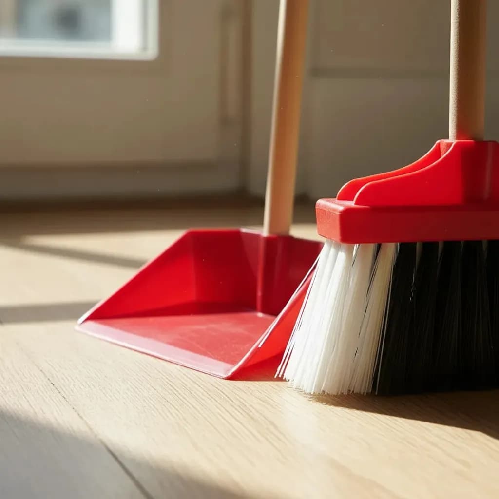 Kit De Limpeza Infantil Completo 3 Peças - Vassoura, Rodo E Pá