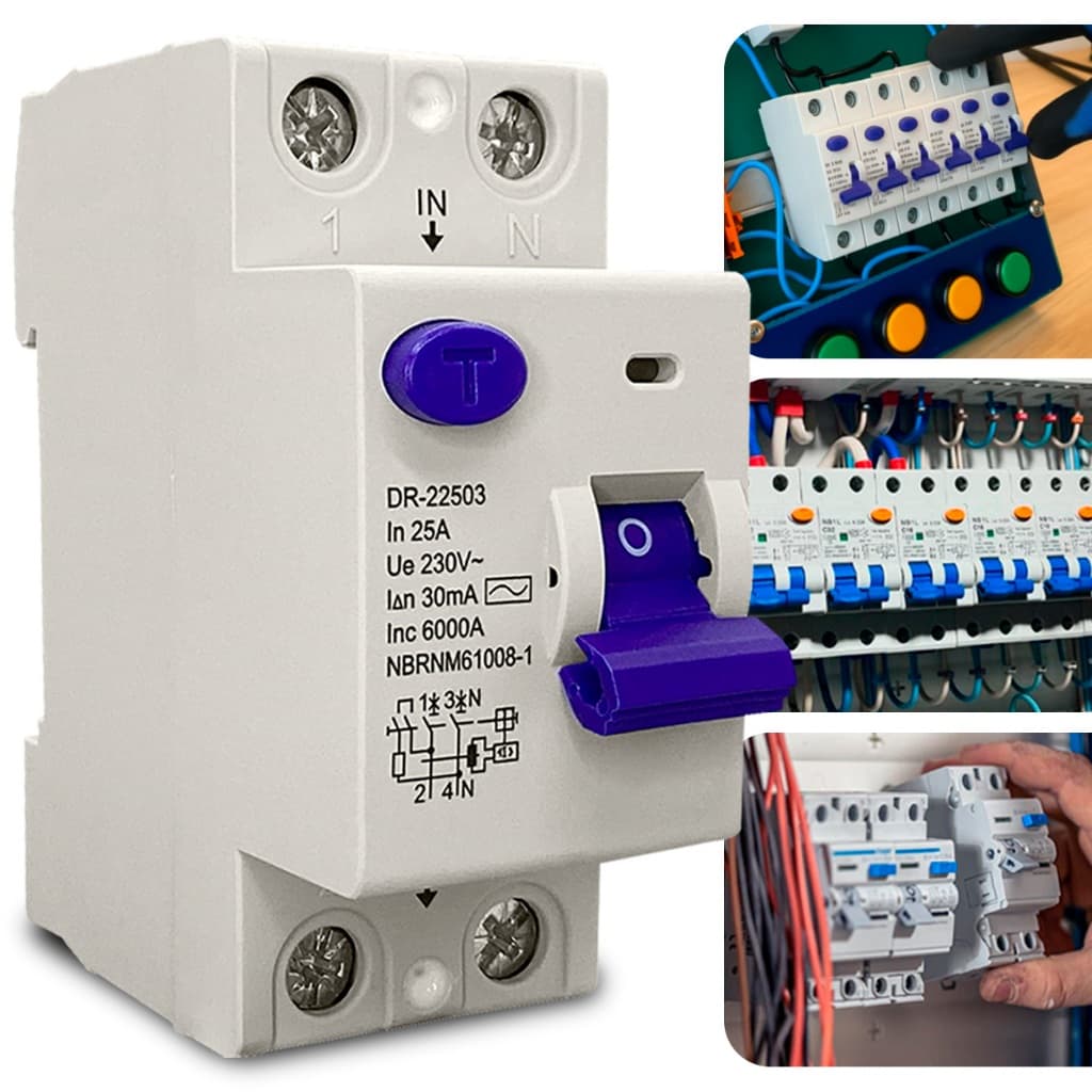 IDR Interruptor Diferencial Residual DR Bipolar 25A 30ma 2 Polos