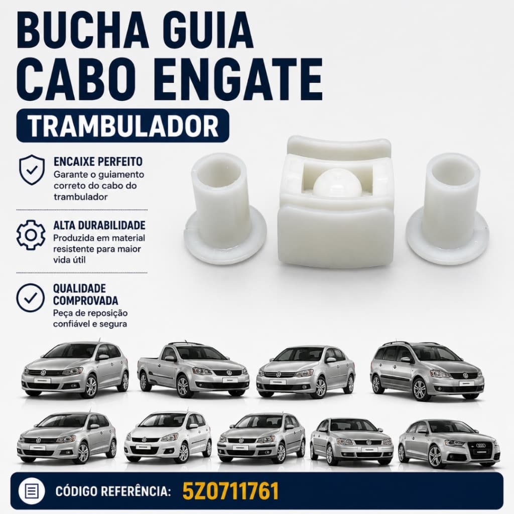 Bucha Guia Cabo Engate Trambulador | Gol Fox Golf A3 Polo Saveiro Voyage Spacefox