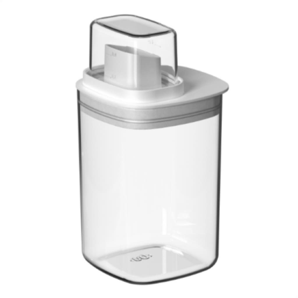 Dispenser Mantimentos 1L Quadrado Sabão Amaciante Lavanderia Produto de Limpeza Organizador Multiuso Linha Flow Ou