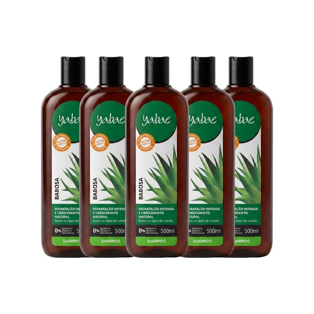 Shampoo Babosa 500ml – Yabae | 5 unidades