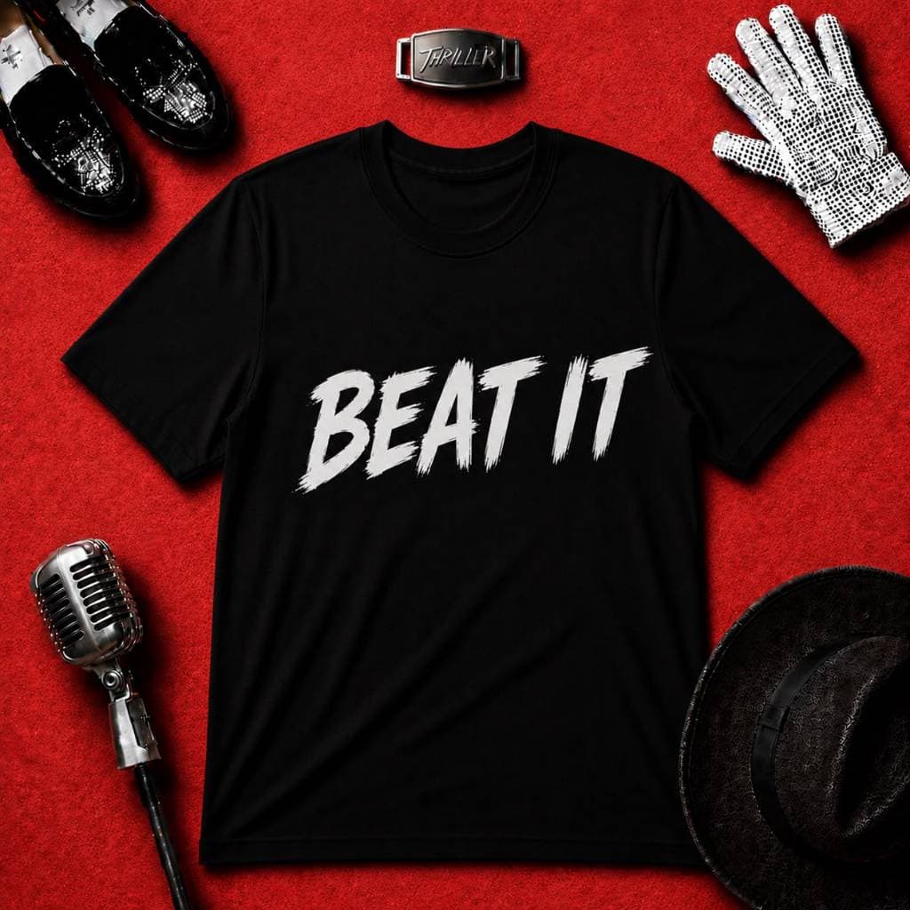 Camisa camiseta preta beat it michael jackson super confortavel 100% algodão envio imediato