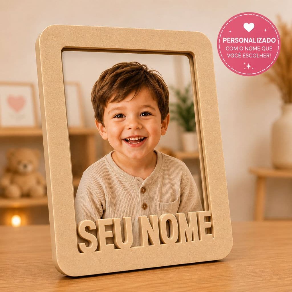 Quadro Personalizado com Nome Porta Foto 10x15 cm