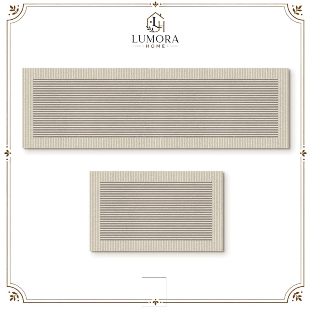 LUMORA HOME Tapete de Banheiro Absorvente Antiderrapante Macio Lavável para Banheiro Cozinha Entrada