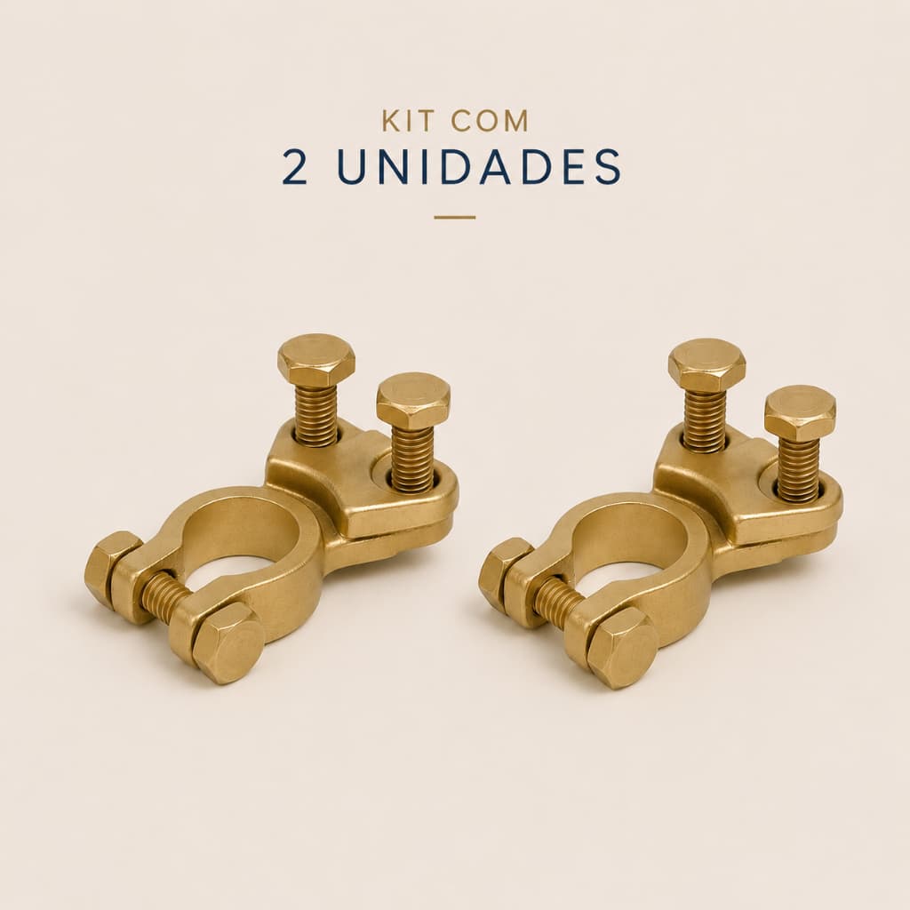 Terminal de Bateria Universal Kit com 2 Unidades Latão Alta Condutividade