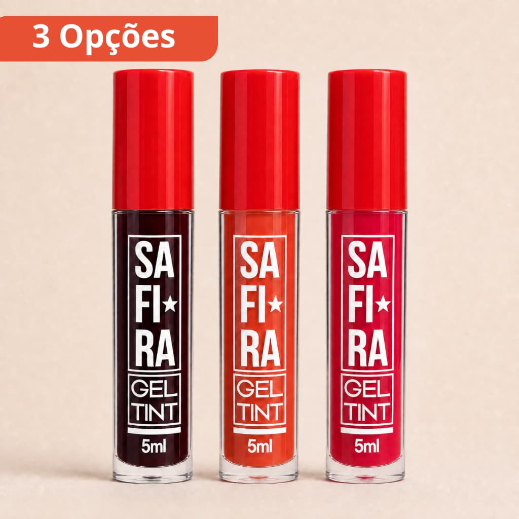 Gel Tint Safira 5ml Original | Cores Intensas, Longa Duração e Alta Pigmentação