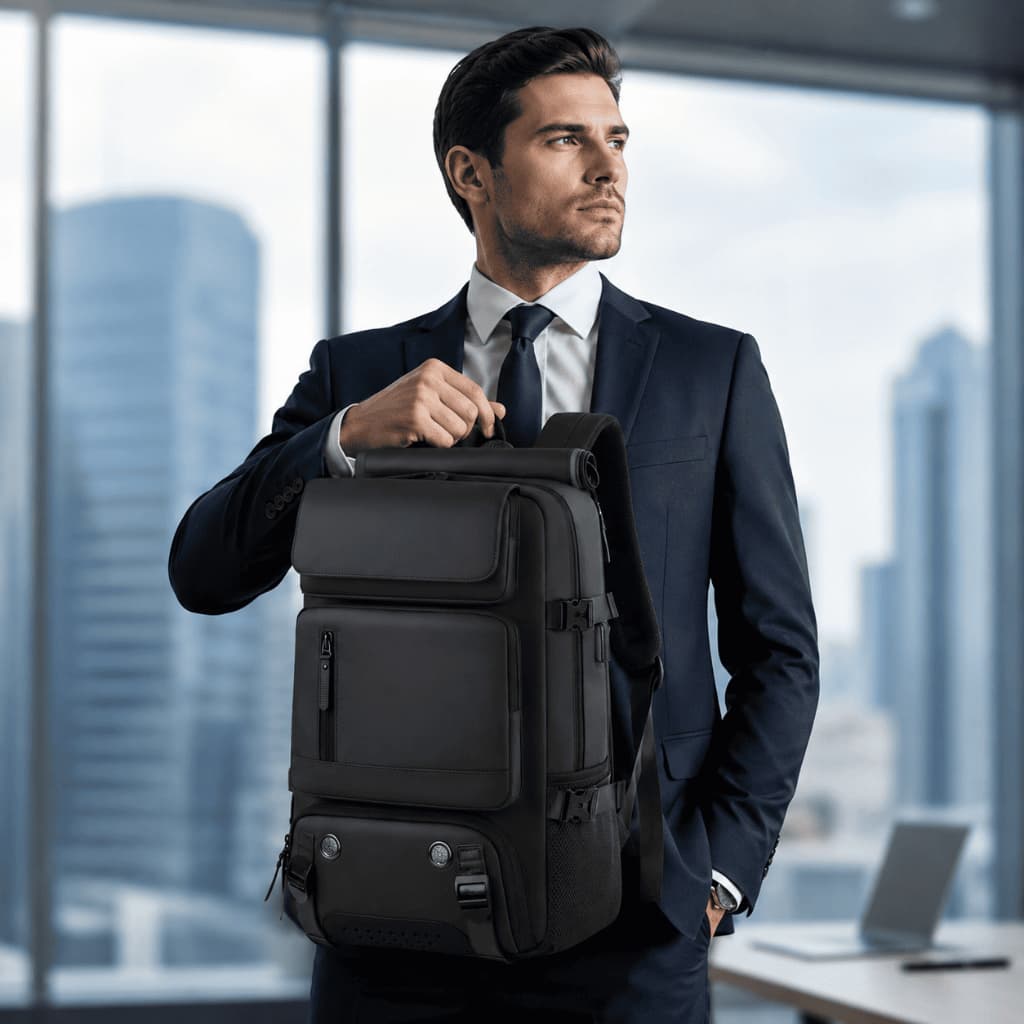 Mochila Executiva Dobrável USB - FLASH SHOP