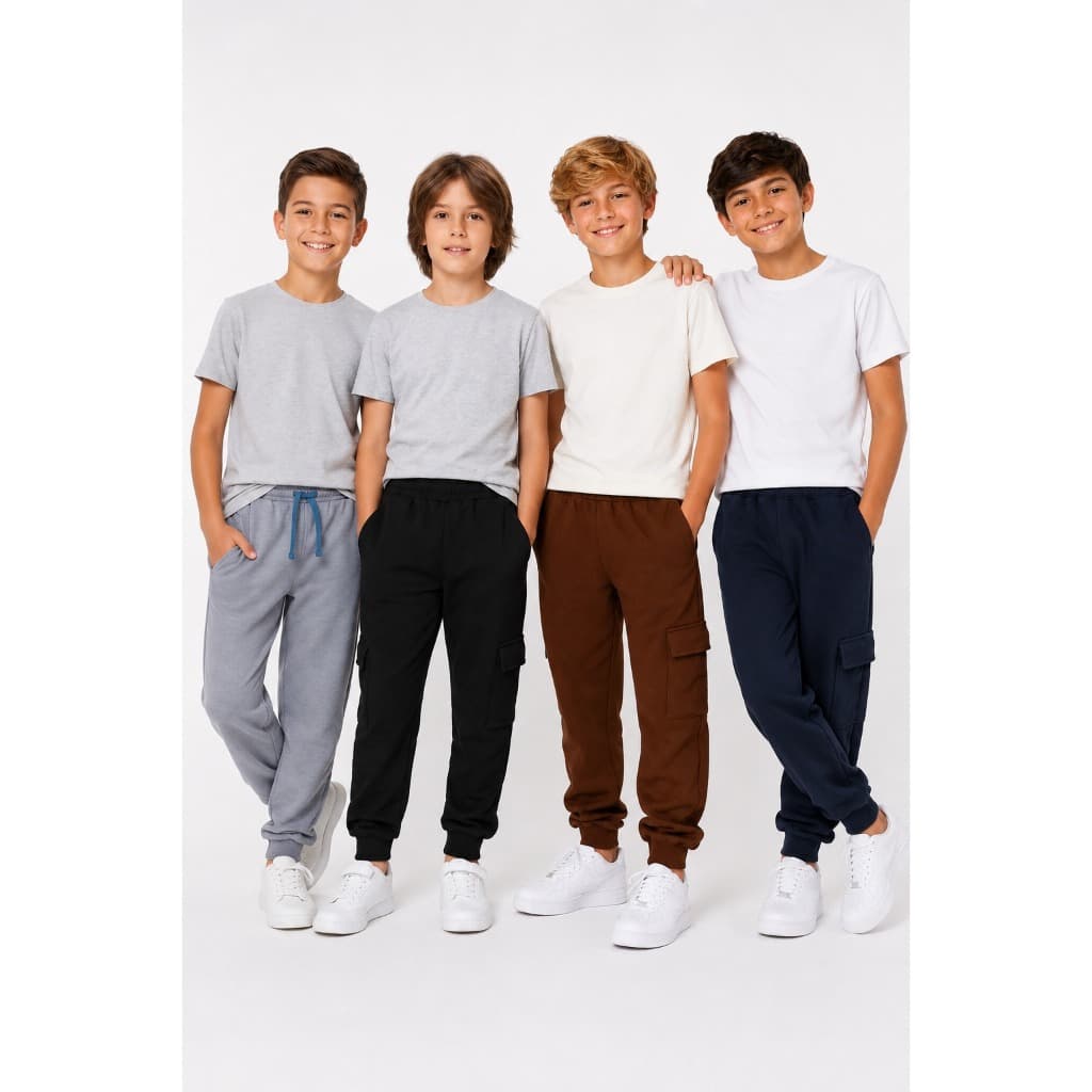 Calça Moletom Jogger Masculina Infantil Tamanho 14 Confortável Casual Dia a Dia
