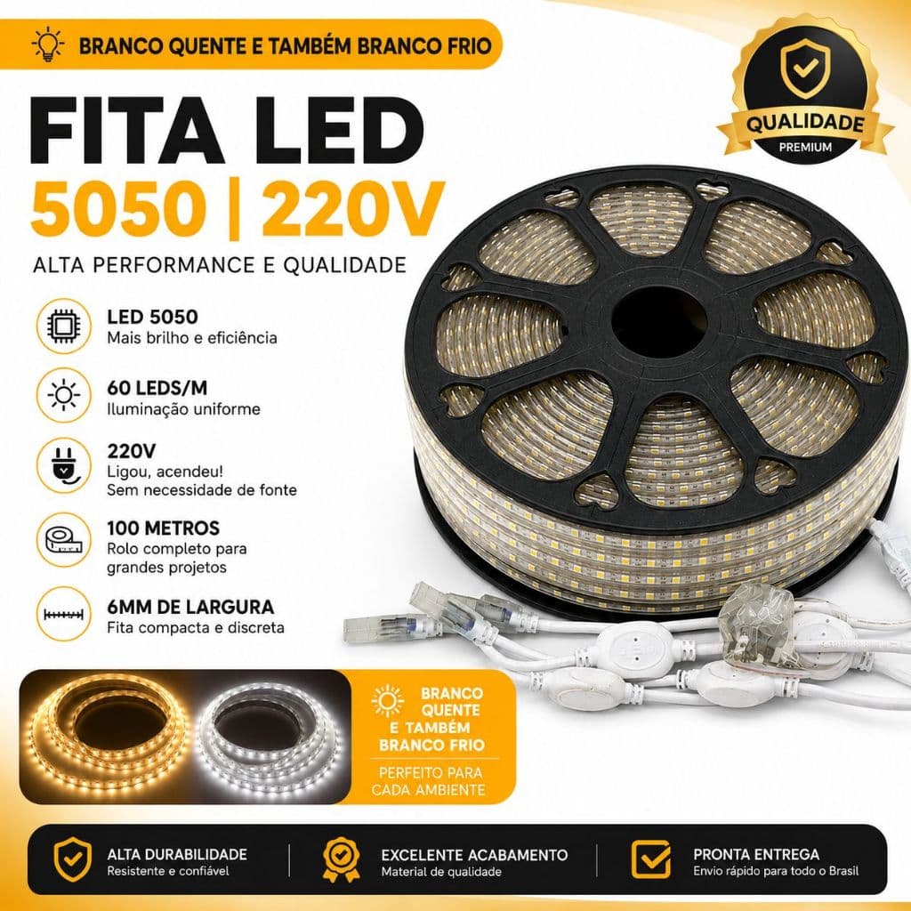 MANGUEIRA LED 100M RL LINGHT 220V OU 110V