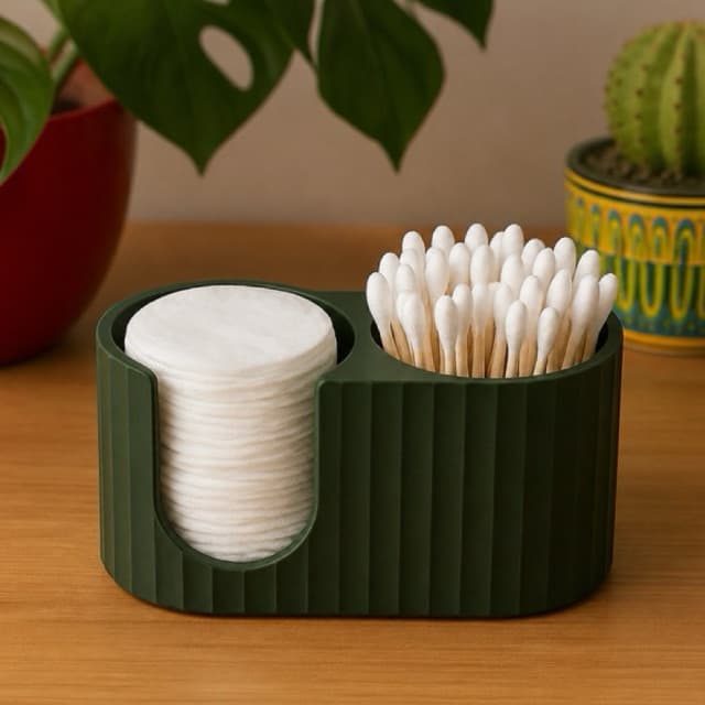 Organizador Essence Duo porta algodão cotonete lenço discos de algodão organizador multiuso