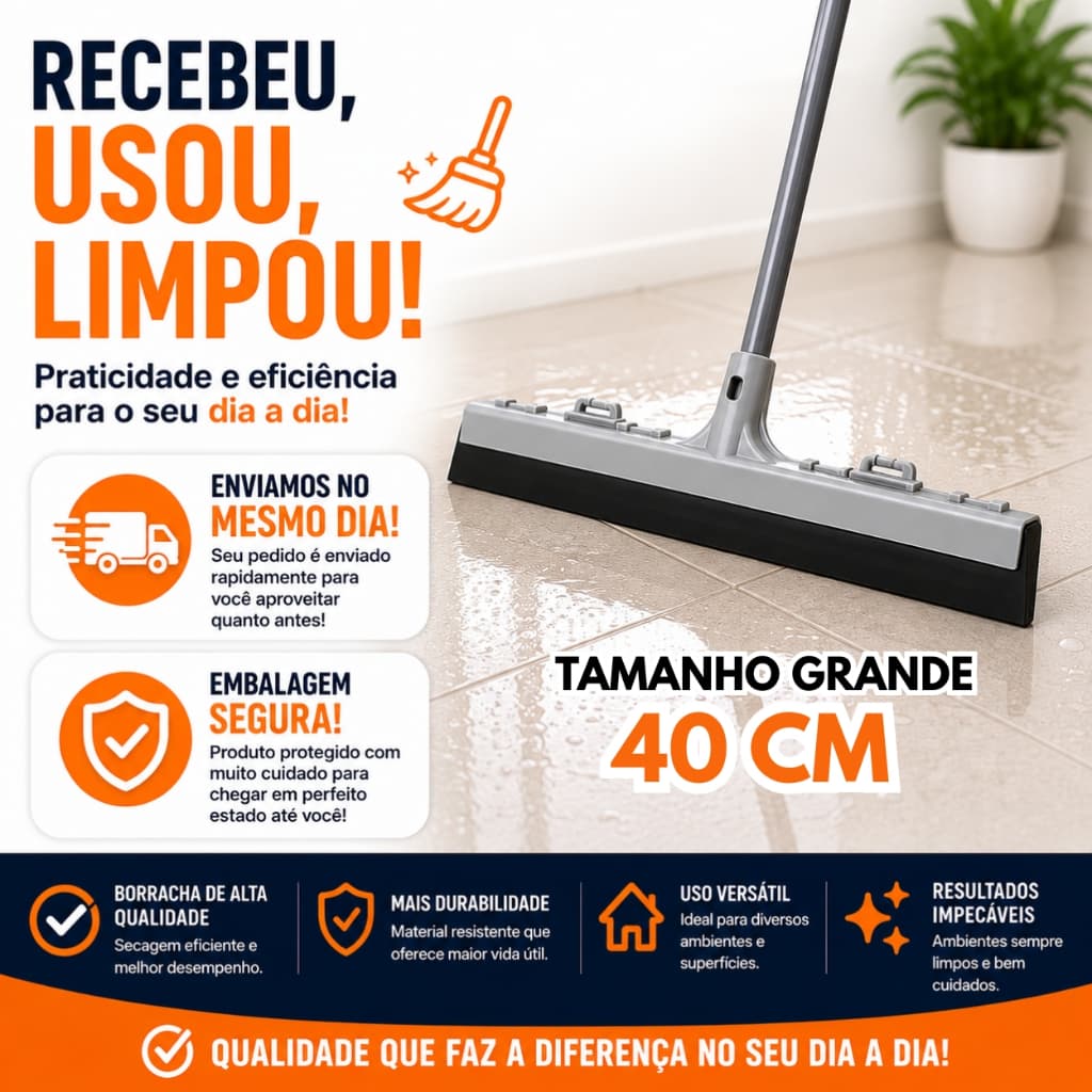 Rodo 40cm Condor Multiuso Sem Cabo Prática E Resistente Atacado