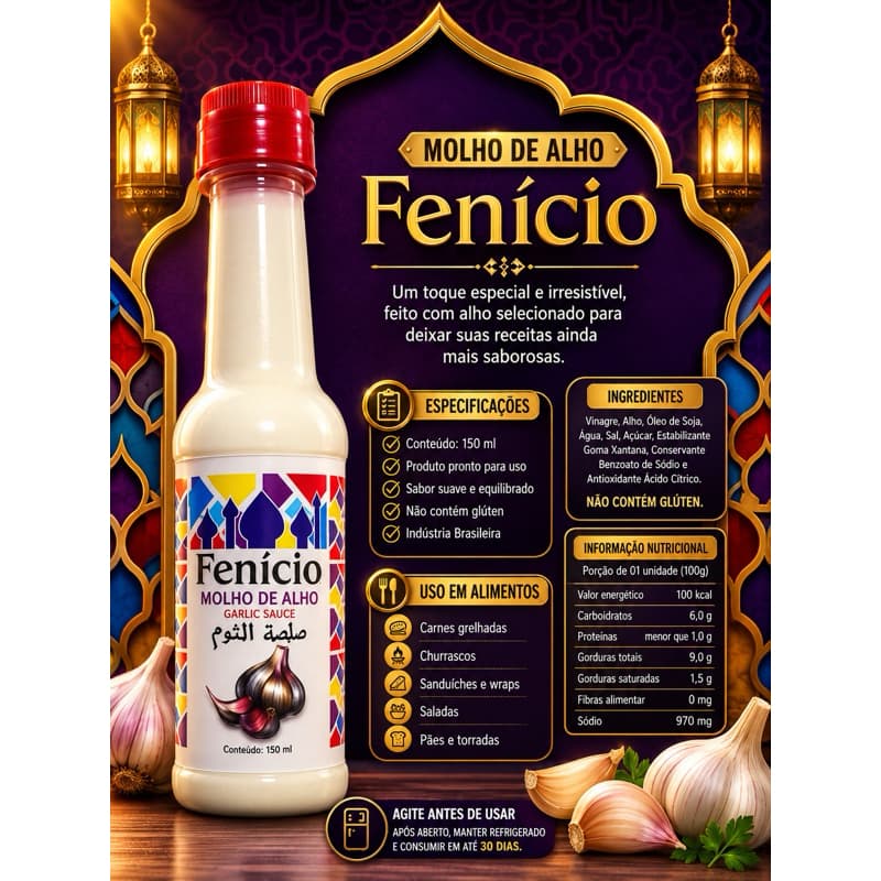 Molho de Alho Fenicio - 150ml