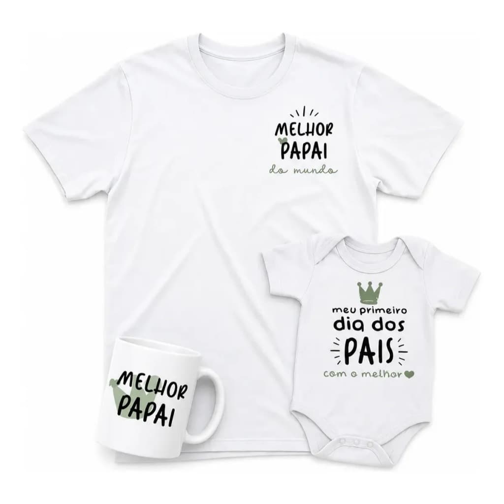 Kit Body,camiseta Caneca Tal Pai, Tal Filho (a) Dia Dos Pais