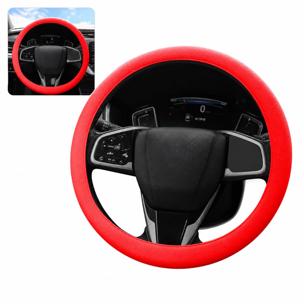Capa Elástica de Silicone para Volante – Ajusta 36–40 cm, Antiderrapante e Resistente ao Calor