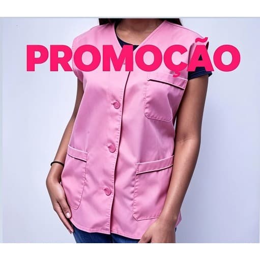 Promoção de Jaleco feminino profº, limpeza, dentista, cabelereiro, manicure em cores variadas com renda ou viés