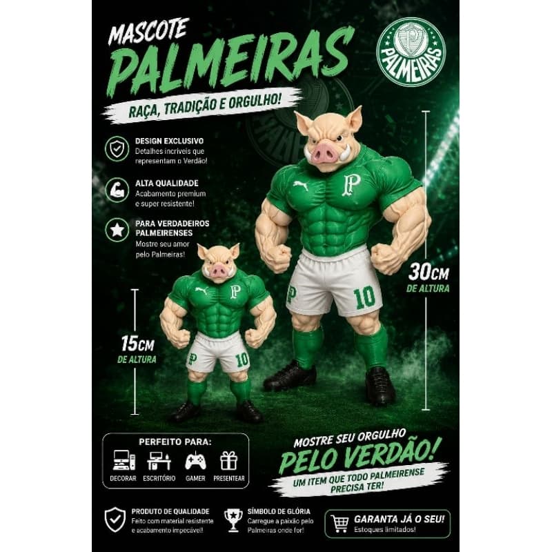 Mascote Palmeiras Porco louco