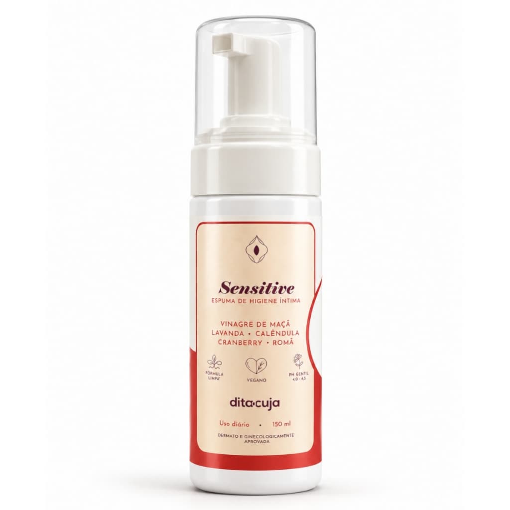 Espuma Natural de Higiene Íntima SENSITIVE | 150mL | Limpeza Suave, Hidratação e pH Equilibrado