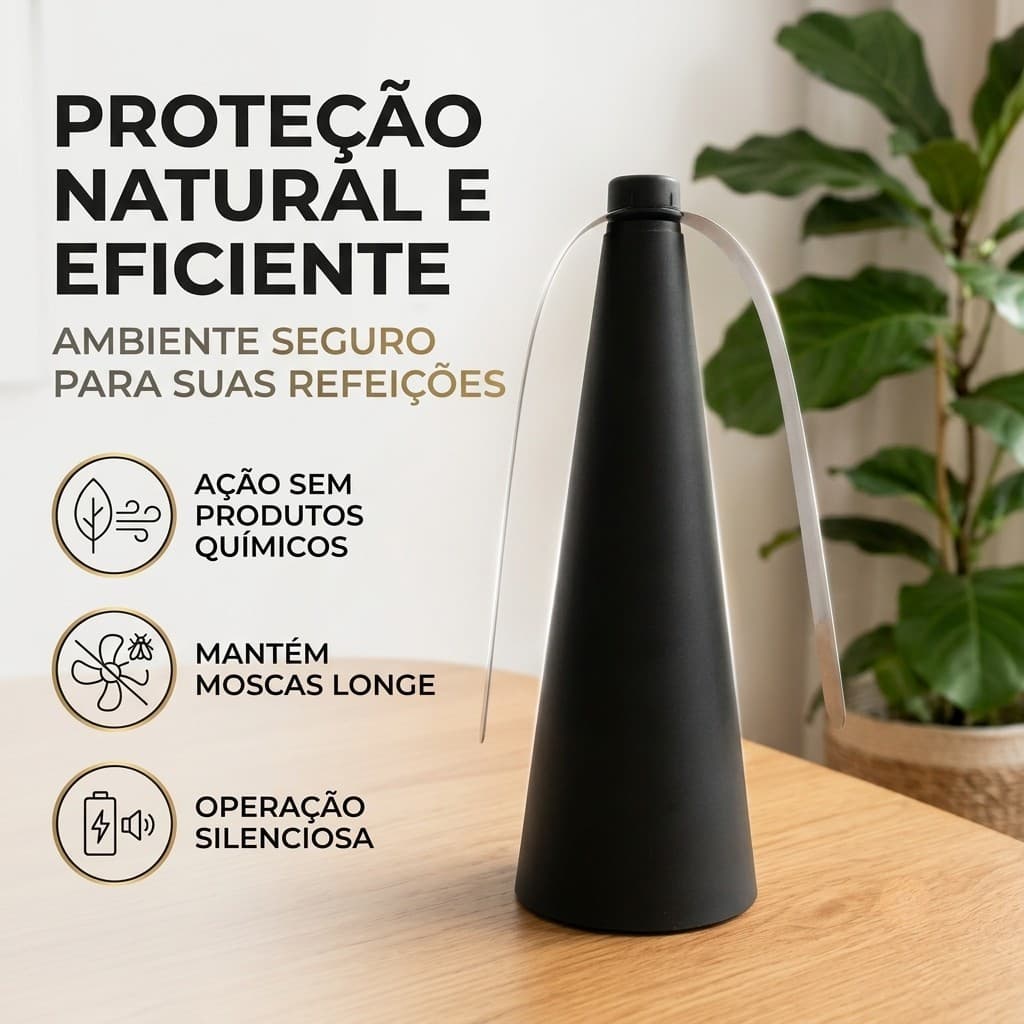 Ventilador Elétrico Repelente Espanta Insetos Protege Alimentos Uso Residencial Restaurante Padaria