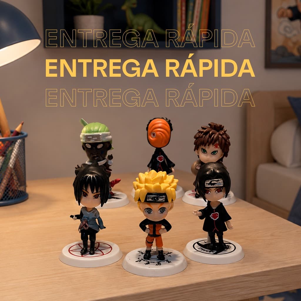 Kit 6 Bonecos Naruto Itachi Miniatura 8cm Action Figures Anime Brinquedos Colecionável Presente Geek