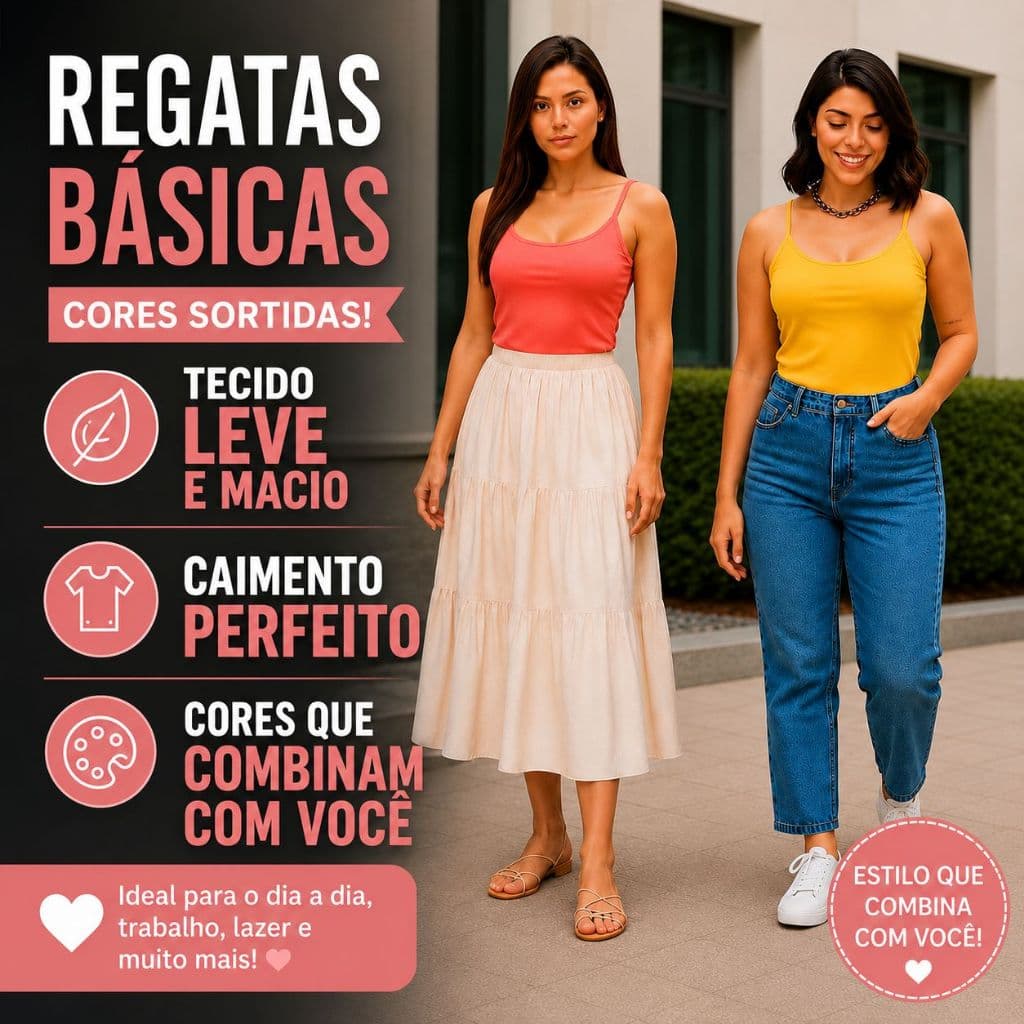 Kit COM 5 E KIT COM 3 PEÇAS blusa Regata Alcinha Em Malha Suede cores aleatórias