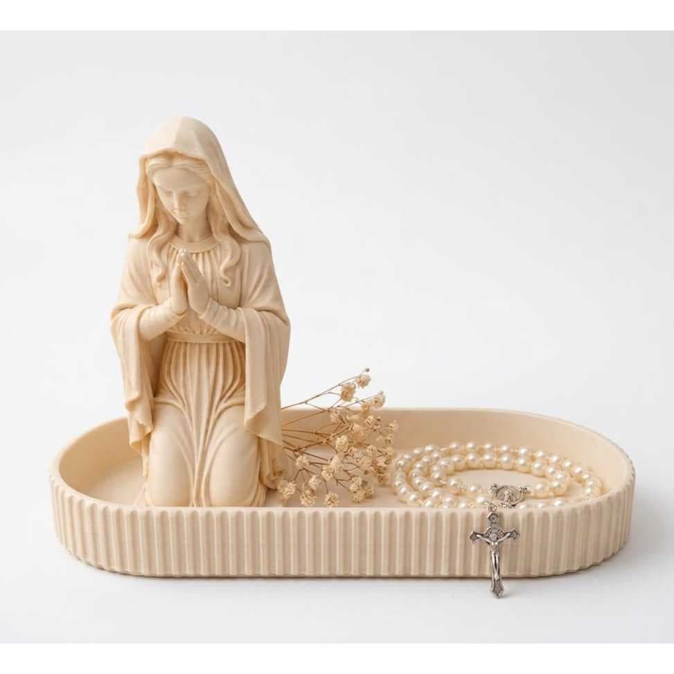 Nossa Senhora Ajoelhada kit Porta Terço