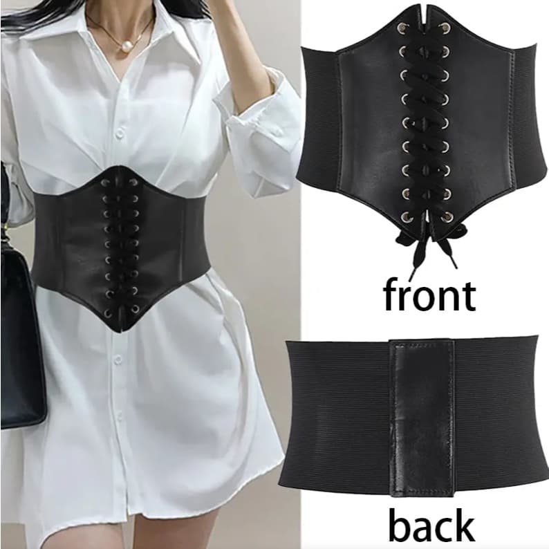 Corset Feminino Faixa Larga Elástica Ajuste Confortável Para Cintura Gótico Fashion