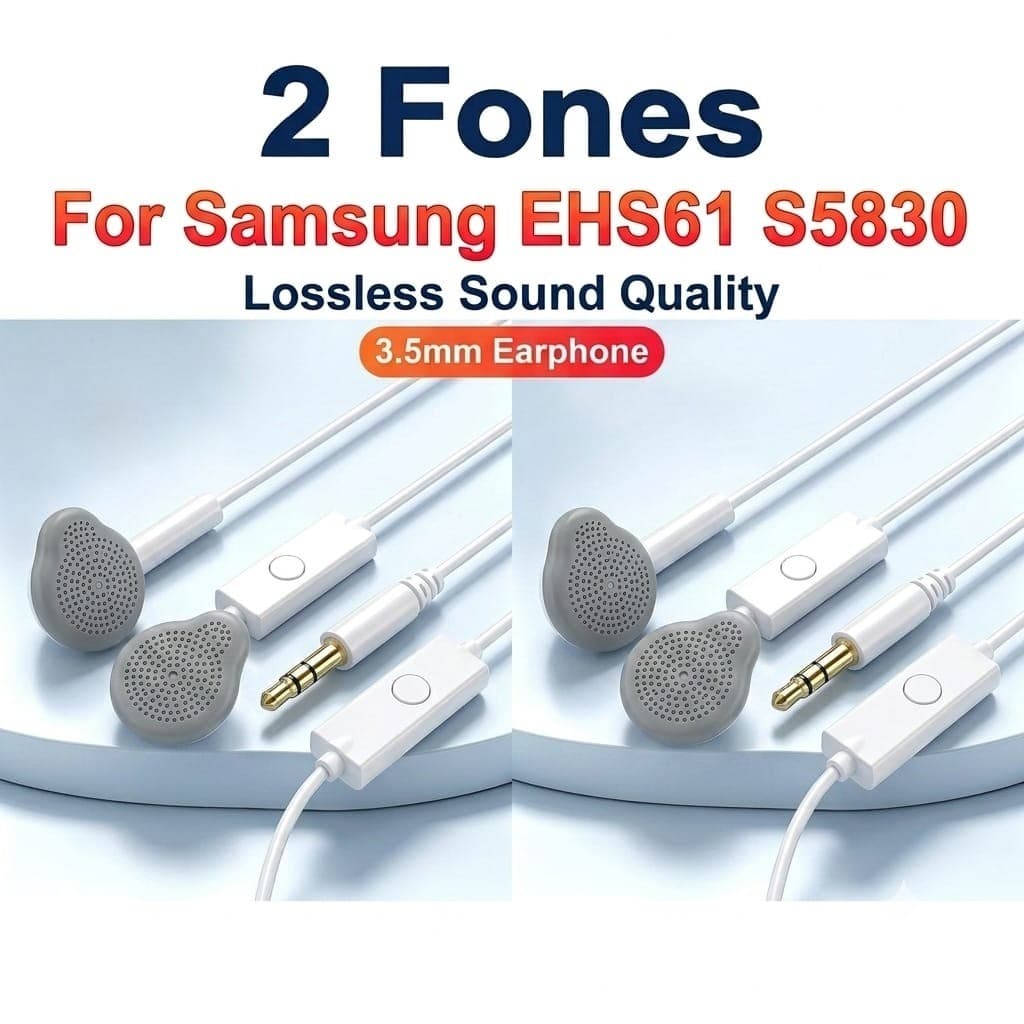 Kit 2 Fones De Ouvido Compativel Samsung P2 Intra-Auricular Com Microfone