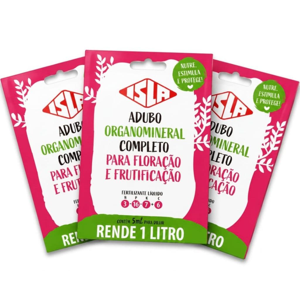 Kit Com 3 Fertilizante Para Horta Com Tomate Pimenta E Morango Rende 3L