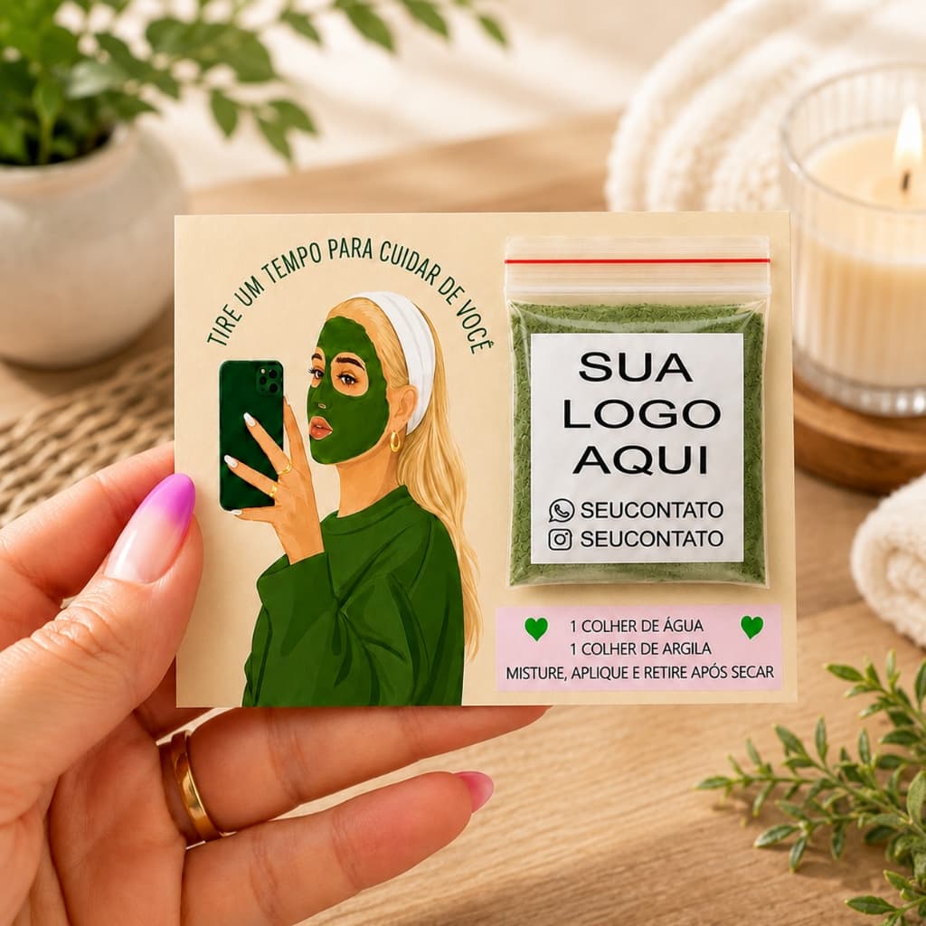 Mimo Agrado  Unidades Para Cliente Cuide De Voce C/ Argila com instruções ARGILA VERDE IPHONE