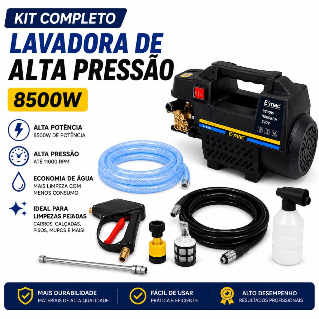 Lavadora Jato de Alta Pressão (Puxa Agua do Balde) - ETIMAC