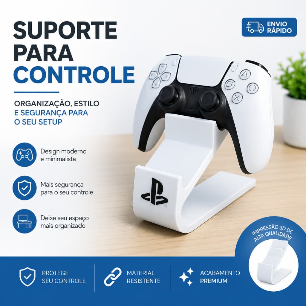 Suporte Gamer para Controle Playstation PS5 PS4