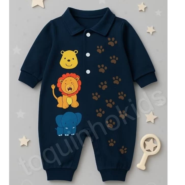 Macacão manga longa RN Recém nascido para Bebê Menino roupa de bebê menino recém nascido Rn