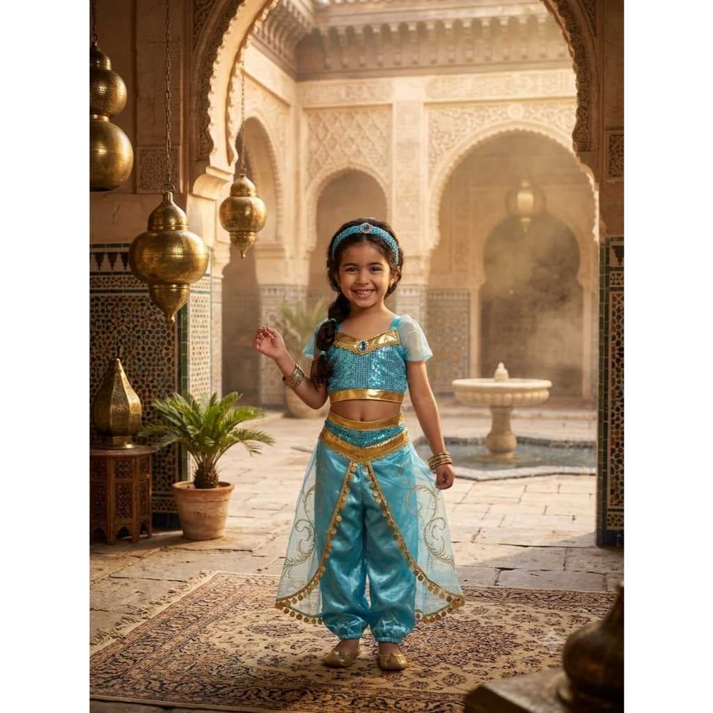 Fantasia Infantil Princesa Jasmine de Aladdin