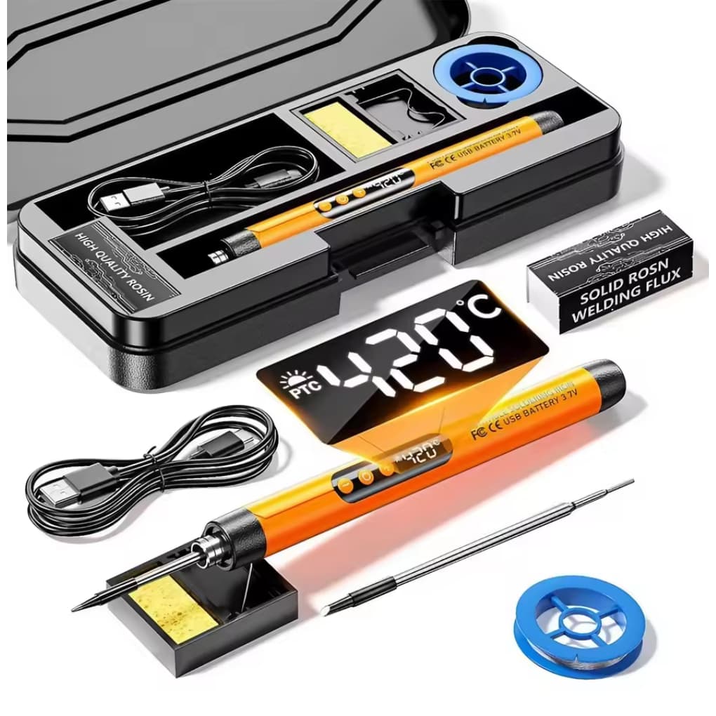 Mini Ferro de Solda Recarregável USB Ferramenta de Solda de Temperatura Ajustável para Projetos e Reparos DIY