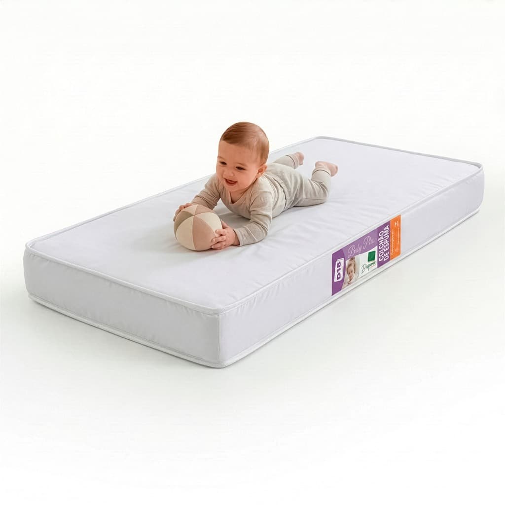 Colchão Baby Despumalar 70x100x10 Espuma D18 para Minicama Infantil Berço Confortável Antiácaro Impermeável