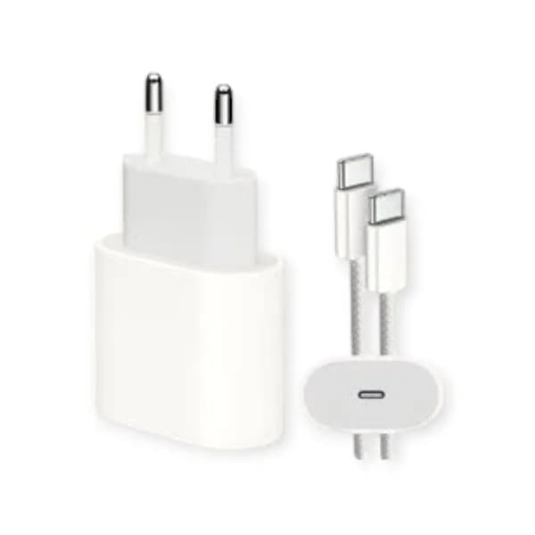 Carregador USB-C 25W Turbo com Cabo Tipo C para Tipo C | Carregamento Super Rápido Compatível com Samsung, iPhone 15/16,
