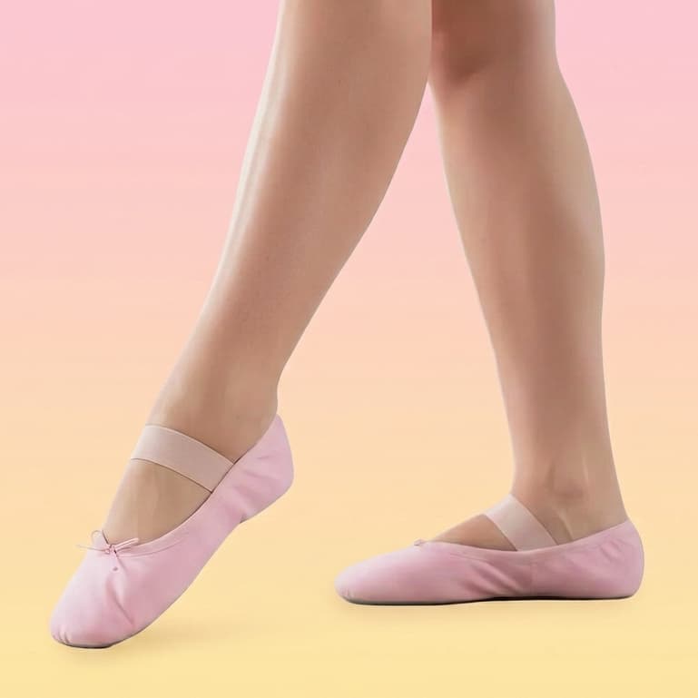 Sapatilha para Ballet Jazz Fantasia Couro Sintético Infantil Adulto Meia Ponta