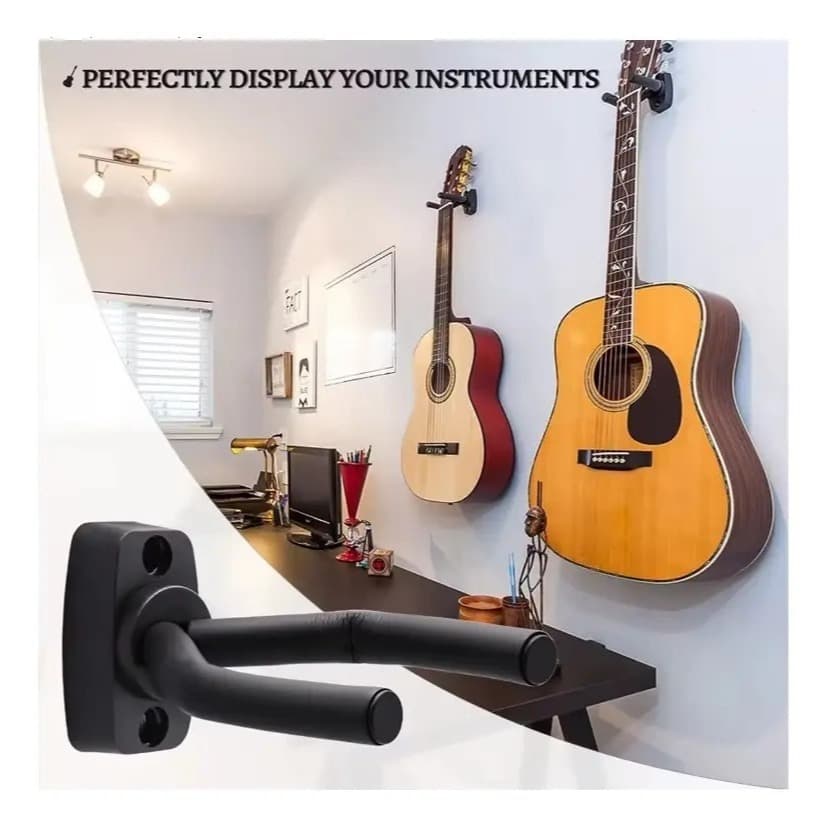 Suporte Ajustável de Violão Guitarra Cavaquinho Resistente Proteção Instrumento para Parede