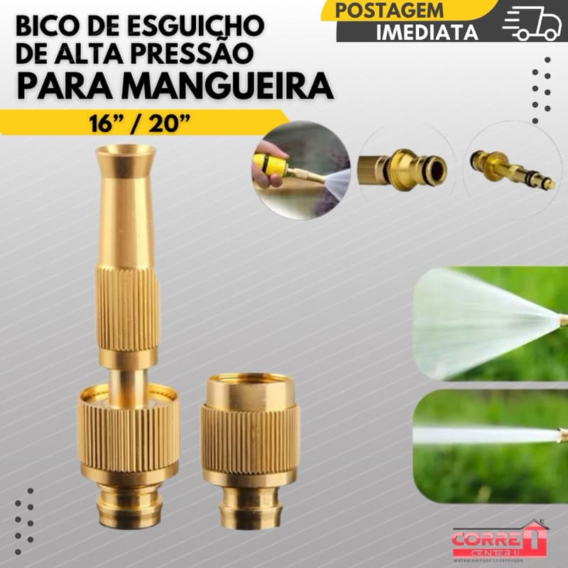 Bico de Mangueira Alta Pressão Regar Jardim Spray Água esguicho Ajustável Econômico