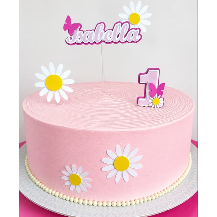 JARDIM DAS MARGARIDAS/ TOPO DE BOLO PERSONALIZADO-MESVERSÁRIO