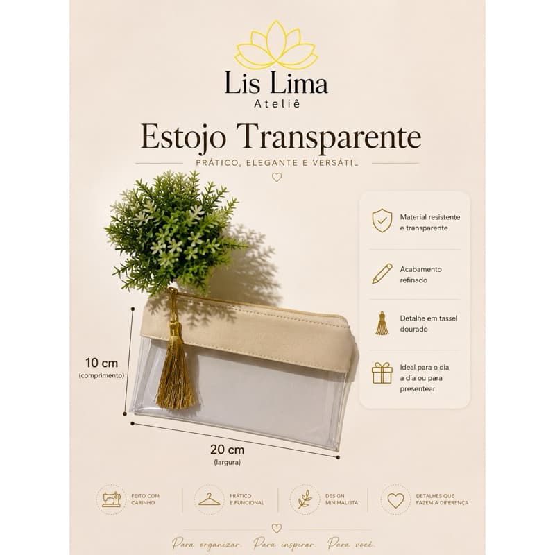✨Necessaire Slim ✨1 unidade, Personalizada com o nome ou iniciais 😊