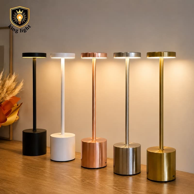 Luminária de Mesa Candeiro Dumbbell Touch de Quarto Luxuosa 3 Tons de Led Adequado para quartos, salas de estar, etc.