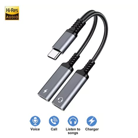 kit 10,6  OTG Dual Para Fone De Ouvido E Adaptador De Carregador Rápido PD 2 Em 1 USB-C 60W el-3146