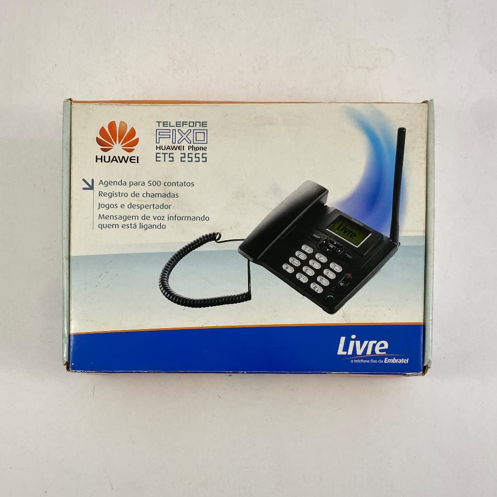 Telefone fixo de mesa Huawei ETS 2555, do antigo serviço Livre da Embratel