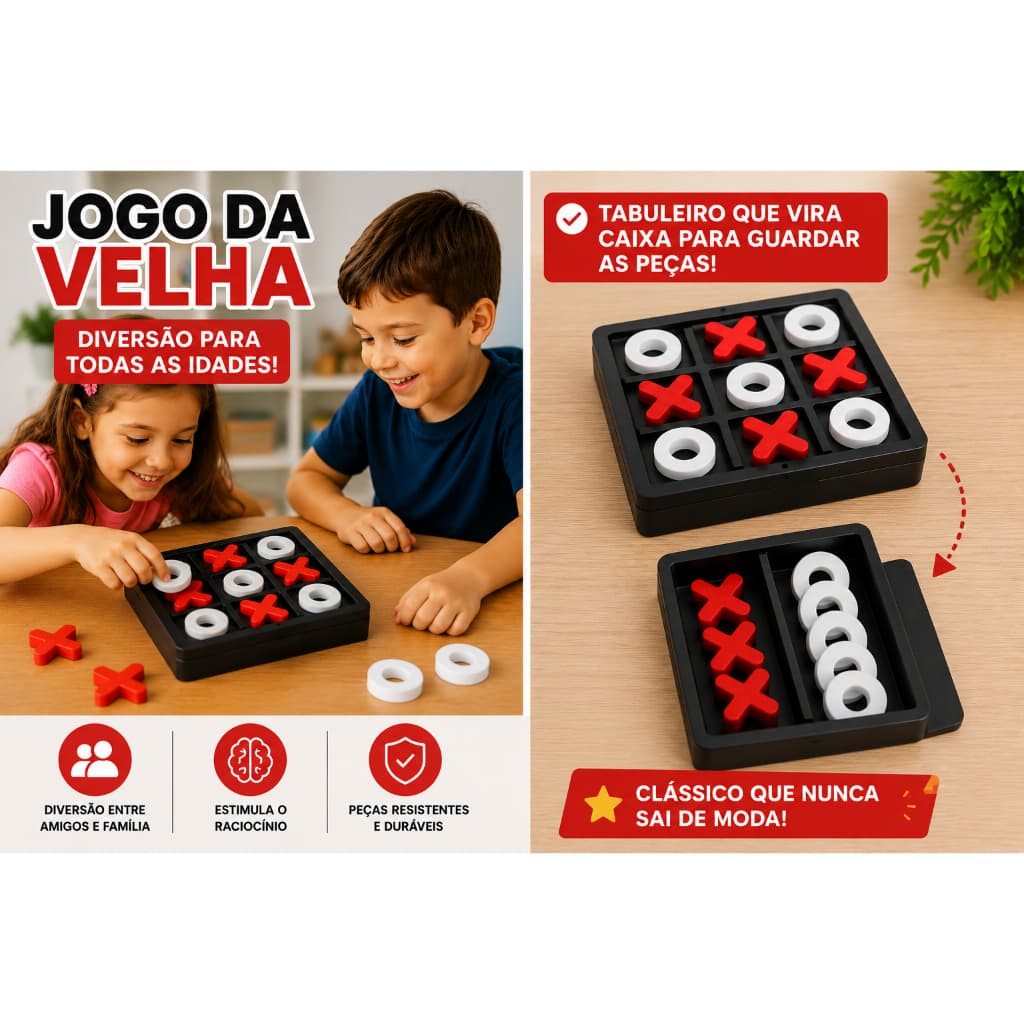 Jogo da velha para viagem
