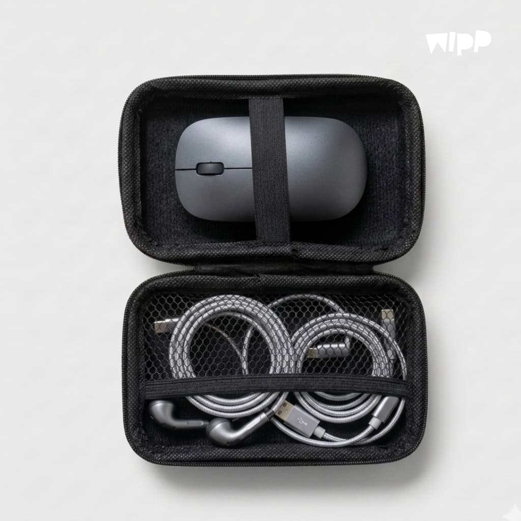 Estojo Organizador Pequeno Case para Cabos Carregador Fones Mouse e Acessórios