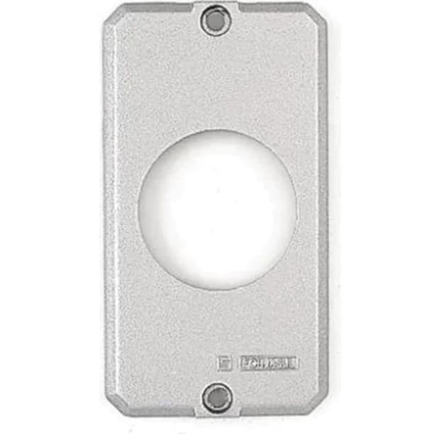 PLACA CONDULETE  ALUMINIO 1" TOMADA REDONDA