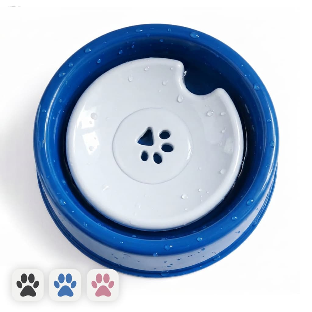 Comedouro e Bebedouro para Pelos Longos com Boia Anti Respingo Shih Tzu Gato Cachorro Potes 800ml