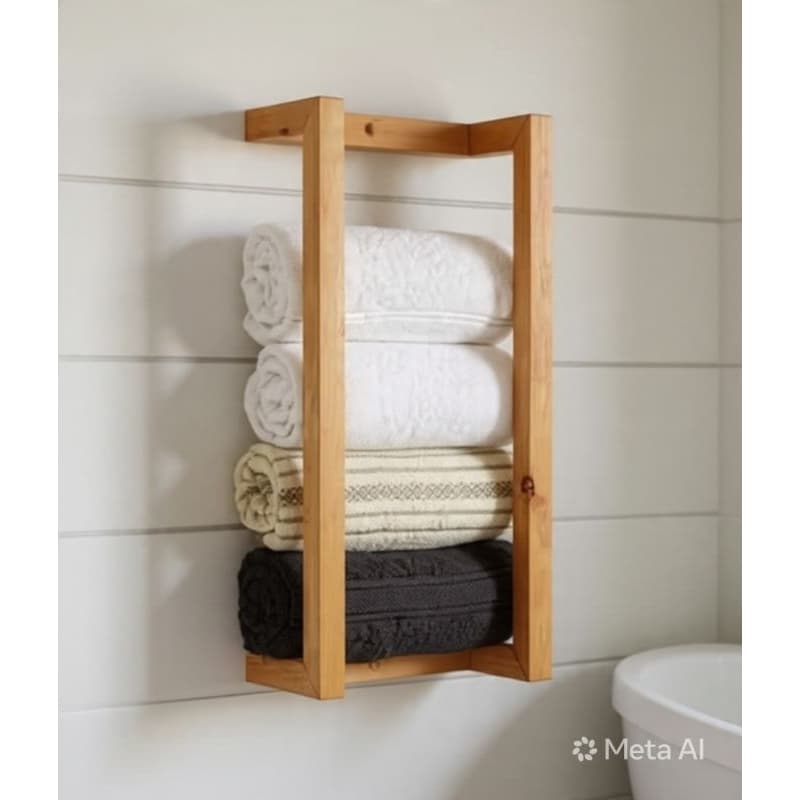 porta toalhas banheiro 1 peça 40x15x14